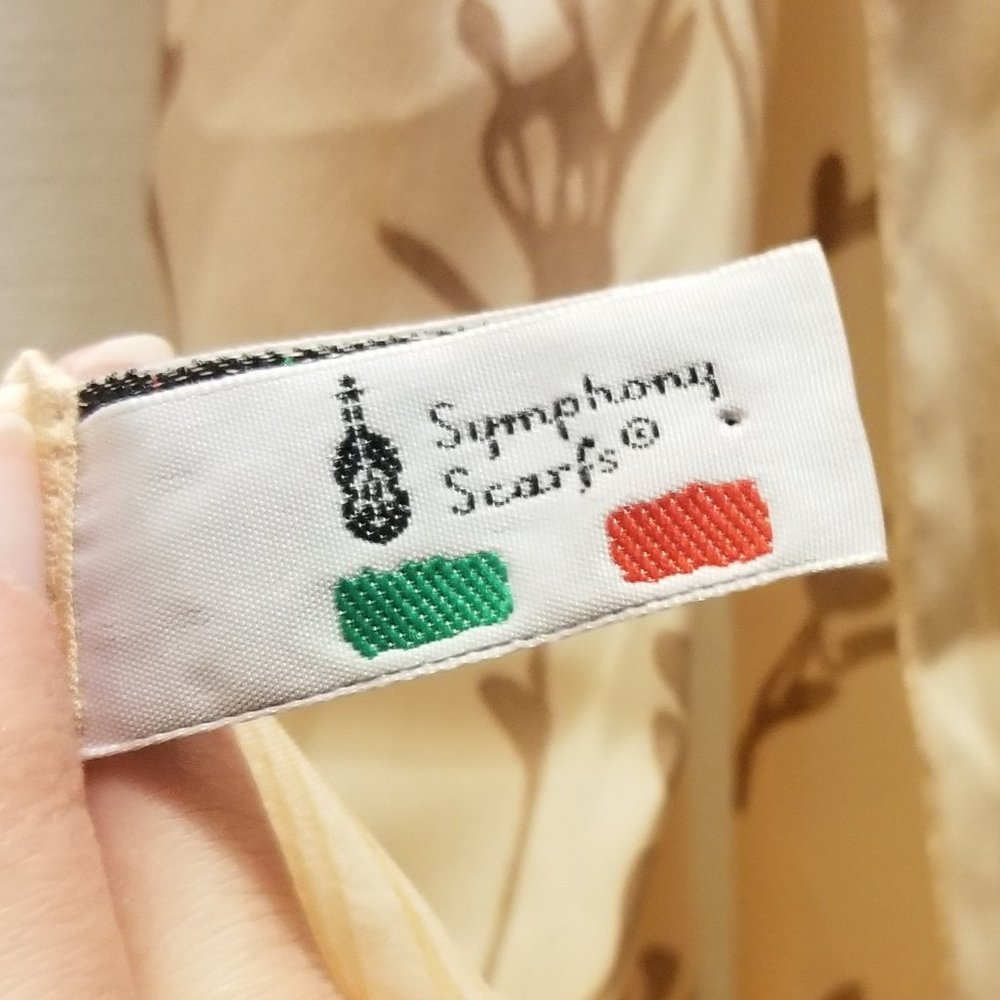 2 earth-tone polyester scarves- a Symphony and an Isabella - Picture 12 of 13
